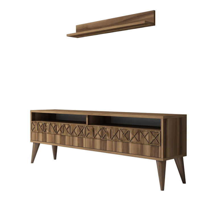 Hanah Home Mueble de TV Line - Walnut Hanah Home Mueble de TV Line - Walnut